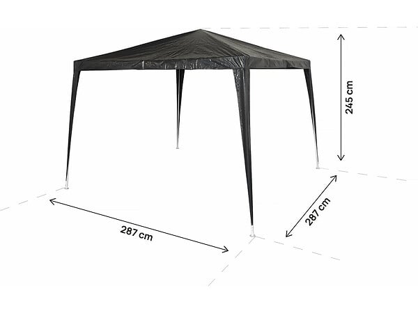HABITAT ET JARDIN - Tonnelle de jardin "Natacha 3" - 3 x 3 m - Gris - large