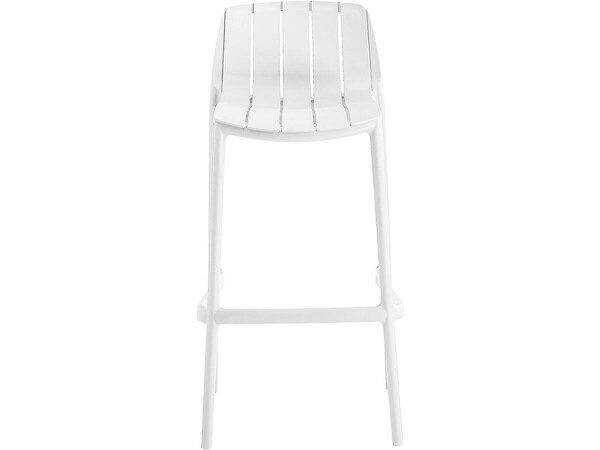 HABITAT ET JARDIN - Table et chaises hautes de bistrot empilables "Vaena" - 2 places - Blanc - large