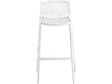 HABITAT ET JARDIN - Table et chaises hautes de jardin bistrot empilables "Néora" - 2 places - Blanc - vignette