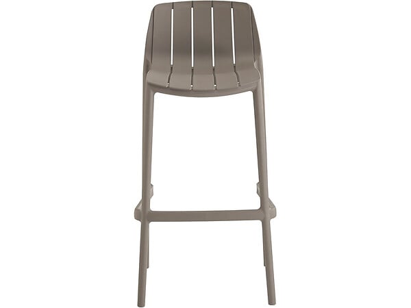 HABITAT ET JARDIN - Table et chaises hautes de bistrot empilables "Vaena" - 2 places - Taupe - large