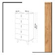 HABITAT ET JARDIN - Commode en bois "Frenzu" - 50 x 40 x 103 cm - Blanc - vignette