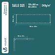 VOUNOT - Bâche de Protection en Polyéthylène resistant et impermeable 240g/m² blanche 1.5x6m - vignette