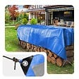 VOUNOT - Bâche de Protection en Polyéthylène resistant et impermeable 180g/m² bleu 4x8m - vignette