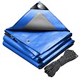 VOUNOT - Bâche de Protection en Polyéthylène resistant et impermeable 180g/m² bleu 3x5m - vignette