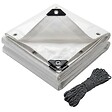 VOUNOT - Bâche de Protection en Polyéthylène resistant et impermeable 180g/m² blanche 3x5m - vignette