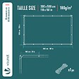VOUNOT - Bâche de Protection en Polyéthylène resistant et impermeable 180g/m² blanche 3x5m - vignette