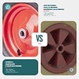 VOUNOT - Lot de 4 Roue gonflable robuste 4.80/4.00-8 pour chariot brouette alesage 20mm 400x85mm rouge - vignette