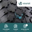 VOUNOT - Lot de 2 Roue gonflable robuste 4.80/4.00-8 pour chariot brouette alesage 20mm 400x85mm rouge - vignette