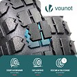 VOUNOT - Lot de 4 Roue gonflable robuste 3.5-4 pour chariot brouette alesage 16mm 260x85mm metal - vignette