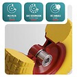 VOUNOT - Roue increvable 3.5-4 en PU pour brouette diable alesage 16mm 260x85mm Jaune - vignette