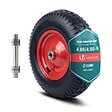 VOUNOT - Roue gonflable robuste 4.80/4.00-8 pour chariot brouette alesage 20mm 400x85mm rouge - vignette