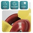 VOUNOT - Lot de 2 Roue increvable 4.80/4.00-8 en PU pour brouette diable alesage 20mm 392x92 mm Jaune - vignette