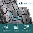 VOUNOT - Lot de 2 Roue gonflable robuste 3.5-4 pour chariot brouette alesage 16mm 260x85mm metal - vignette