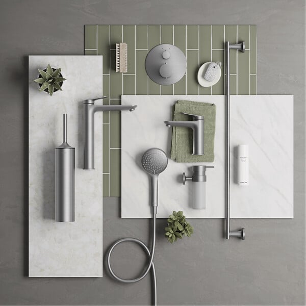 DURAVIT - Pommeau de douche 3 jets Universal avec curseur chromé + flexible de douche - large