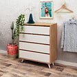 HABITAT ET JARDIN - Commode en bois "Suvera" - 70 x 40 x 86 cm - Beige - vignette