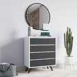 HABITAT ET JARDIN - Commode en bois "Suvera" - 70 x 40 x 86 cm - Blanc - vignette