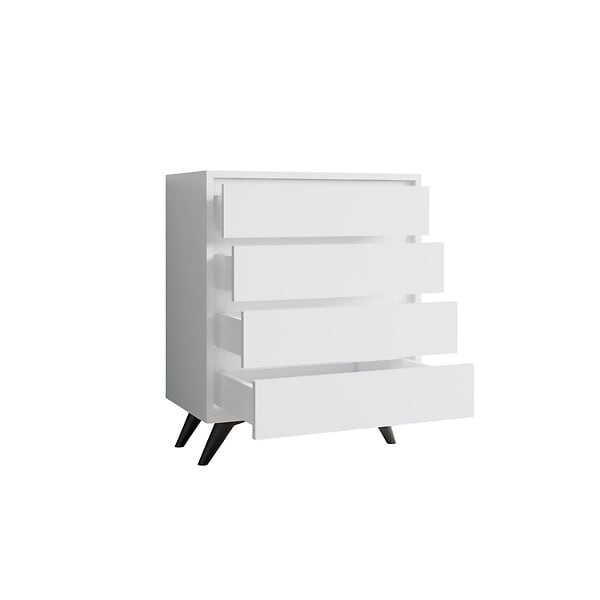 HABITAT ET JARDIN - Commode en bois "Suvera" - 70 x 40 x 86 cm - Blanc - large