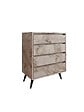 HABITAT ET JARDIN - Commode en bois "Suvera" - 70 x 40 x 86 cm - Beige marbré - vignette