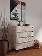 HABITAT ET JARDIN - Commode en bois "Suvera" - 70 x 40 x 86 cm - Beige marbré - vignette