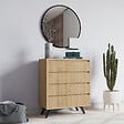 HABITAT ET JARDIN - Commode en bois "Suvera" - 70 x 40 x 86 cm - Marron clair - vignette