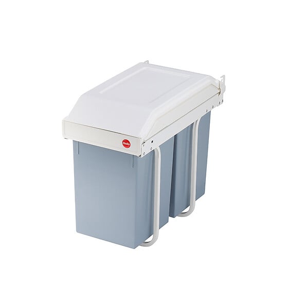 HAILO - Poubelle de cuisine tri sélectif 2 bacs encastrable 30L (14+14) Hailo Multi-Box Duo L - large