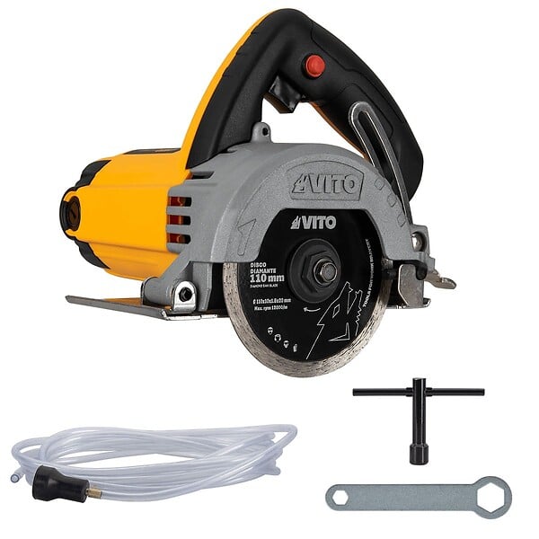 VITO - Scie à carrelage 1550W Disque 110mm Coupe 34mm Poignée souple VITO - large