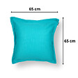 SOO  SANTAI - Coussin piscine flottant 65x65 cm bleu – billes incluses (à remplir) – intérieur / extérieur (CF6565-4-SET) - vignette