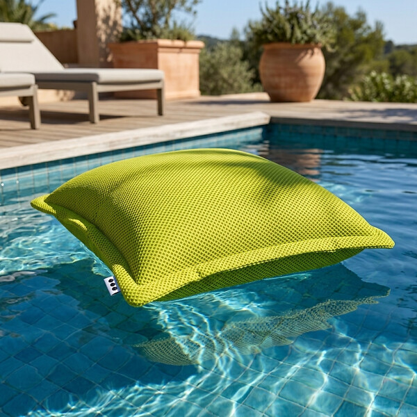 SOO  SANTAI - Coussin piscine flottant 65x65 cm vert – billes incluses (à remplir) – intérieur / extérieur (CF6565-2-SET) - large