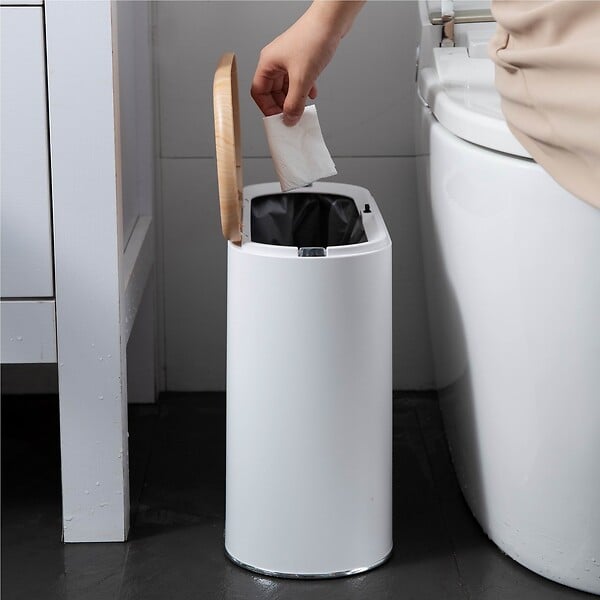 KITCHEN MOVE - Poubelle de salle de bain push ALDO 10L - large