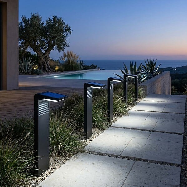 LUMISKY - 8 Potelets solaires OSTRY H41cm 150LM - large