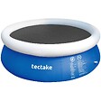 TECTAKE - bâche de piscine ronde en polyéthylène noire film solaire auto-flottant léger 381 cm diamètre - vignette