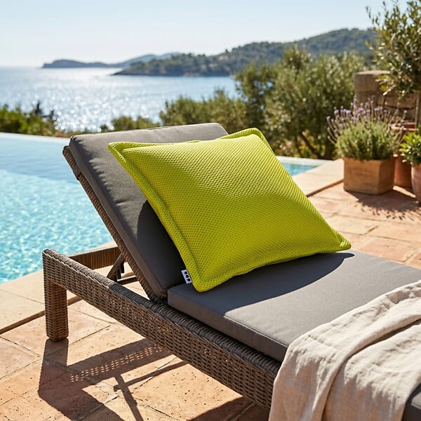 SOO  SANTAI - Coussin piscine flottant 45x45 cm vert – billes incluses (à remplir) – intérieur / extérieur (SCF4545-2-SET) - large