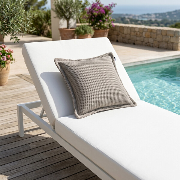 SOO  SANTAI - Coussin piscine flottant 45x45 cm gris – billes incluses (à remplir) – intérieur / extérieur (SCF4545-1-SET) - large