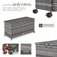 TECTAKE - Coffre de rangement extérieur 253 litres aluminium 2 roulettes pivotantes avec frein gris 116 x 54 x 64 cm - vignette