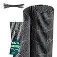 VOUNOT - Clôture en canisse PVC 160x500cm Anthracite - vignette