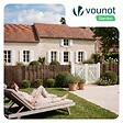 VOUNOT - Clôture en canisse PVC 100x500cm imitation osier marron - vignette