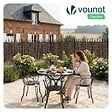 VOUNOT - Clôture en canisse PVC 160x300cm imitation osier marron - vignette