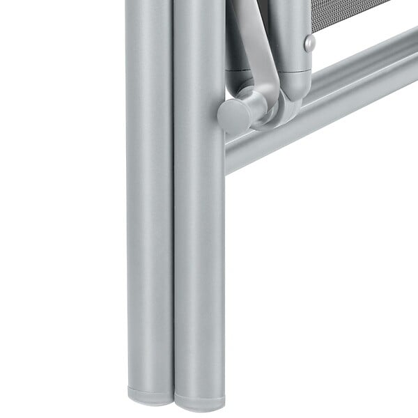 TECTAKE - Chaises de jardin pliantes avec dossier réglable, en tissu maillé argent - large