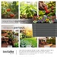 TECTAKE - Bac à fleurs surélevé en acier galvanisé gris anthracite 100 x 100 x 62 cm bords arrondis 600 l gants compris - vignette