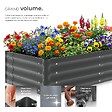 TECTAKE - Jardinière surélevée en acier galvanisé gris 120x60x30cm potager carré bac plantation légumes herbes aromatiques fleurs ergonomique 200L - vignette