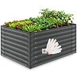 TECTAKE - Jardin surélevé potager en acier galvanisé gris 120x90x62cm bac jardinière culture ergonomique légumes herbes aromatiques fleurs 650L - vignette