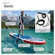 TECTAKE - Planche de stand-up paddle 2 en 1 gonflable kit complet rouge/bleu - vignette