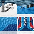 TECTAKE - Planche de stand-up paddle 2 en 1 gonflable kit complet rouge/bleu - vignette