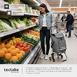 TECTAKE - Chariot de courses SHOPPER 3 en 1 pliable avec sac isotherme gris - vignette