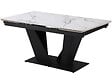 HABITAT ET JARDIN - Table à manger extensible en céramique - 160/240 cm - 6 à 10 personnes "Nova" - Blanc marbré gris - vignette