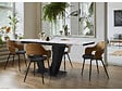 HABITAT ET JARDIN - Table à manger extensible en céramique - 160/240 cm - 6 à 10 personnes "Nova" - Blanc marbré gris - vignette