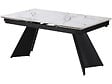 HABITAT ET JARDIN - Table de repas extensible en céramique 6 à 10 personnes  "Equinoxe" - Blanc marbré gris - vignette