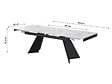 HABITAT ET JARDIN - Table de repas extensible en céramique 6 à 10 personnes  "Equinoxe" - Blanc marbré gris - vignette