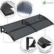 VOUNOT - Auvent de porte marquise 200x80 cm en Polycarbonate anti UV Anthracite - vignette