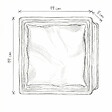 GLASSBLOCKS - Luxfera brique de verre 19x19x8 cm, Rose transparent brillant (1908WPINK) - vignette